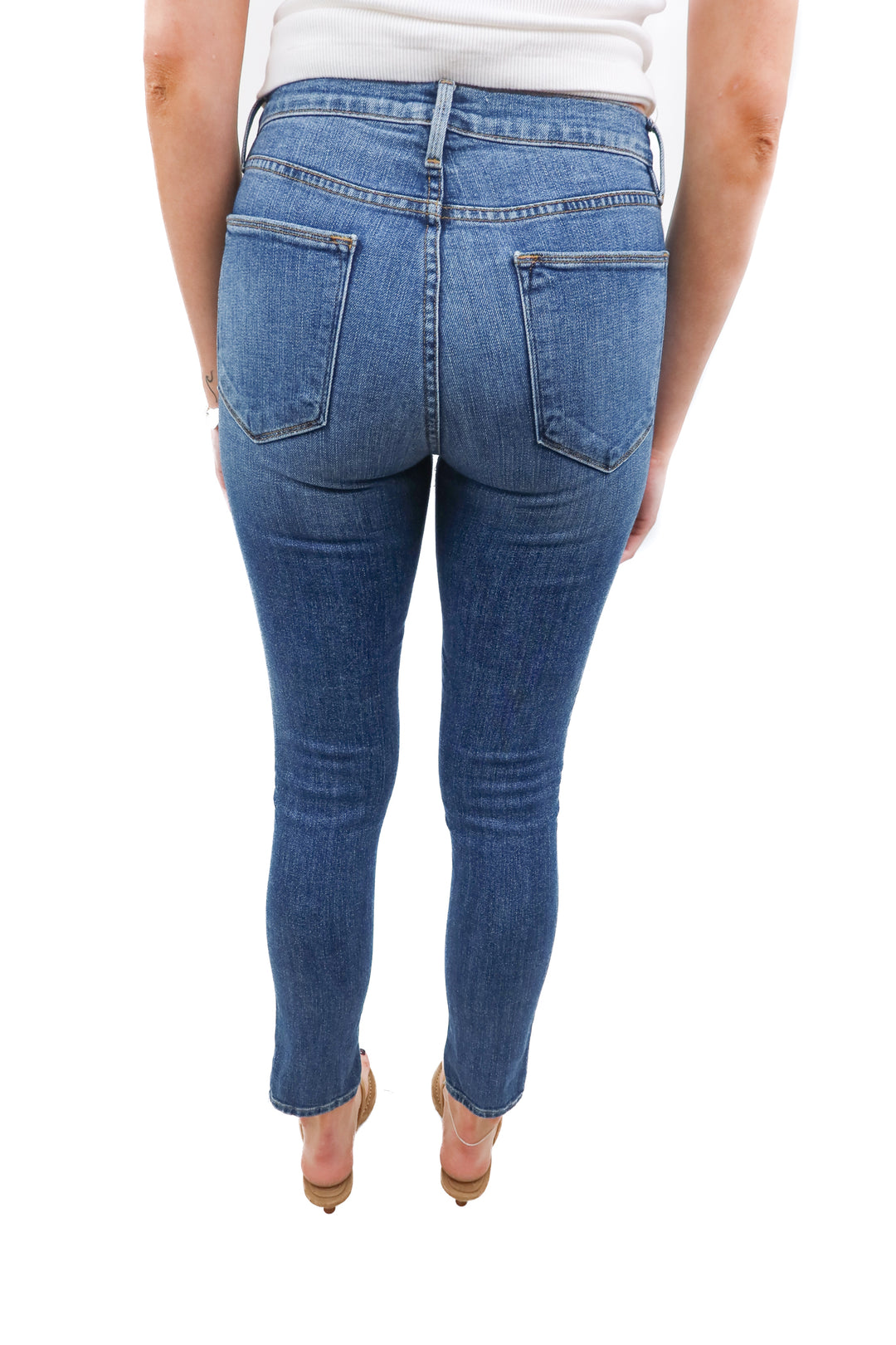 Frame le High Skinny jeans medium wash  (27)