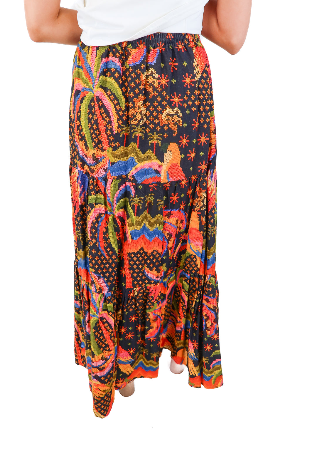 farm rio tiered skirt (m; retail $198)