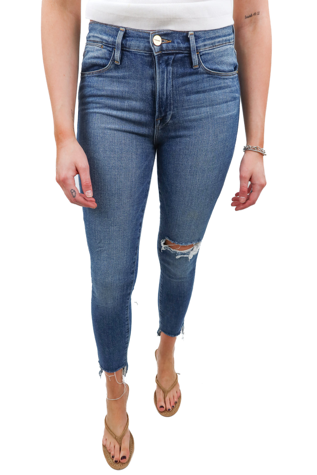 Frame le High Skinny jeans medium wash  (27)