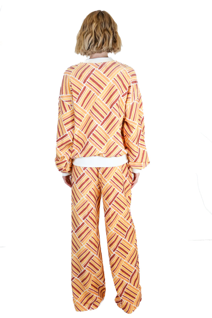 Perfect Moment Abstract Stripe Crewneck & Pant Set (*S/XS; retail $550)