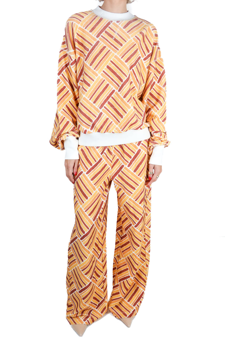 Perfect Moment Abstract Stripe Crewneck & Pant Set (*S/XS; retail $550)