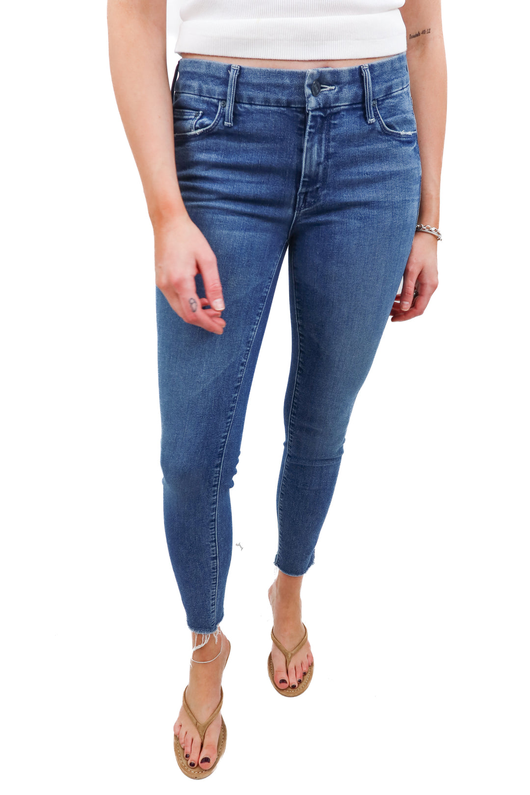 Mother looker ankle jeans medium wash (27)