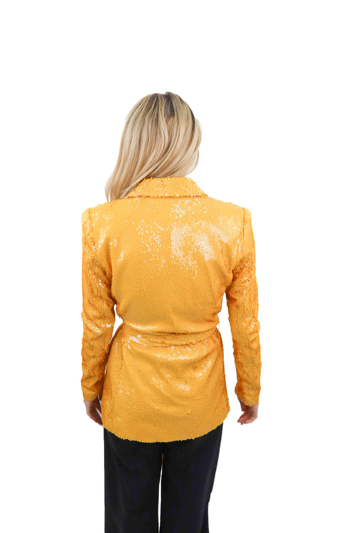l'agence yellow sequin blazer (s; retail $575)
