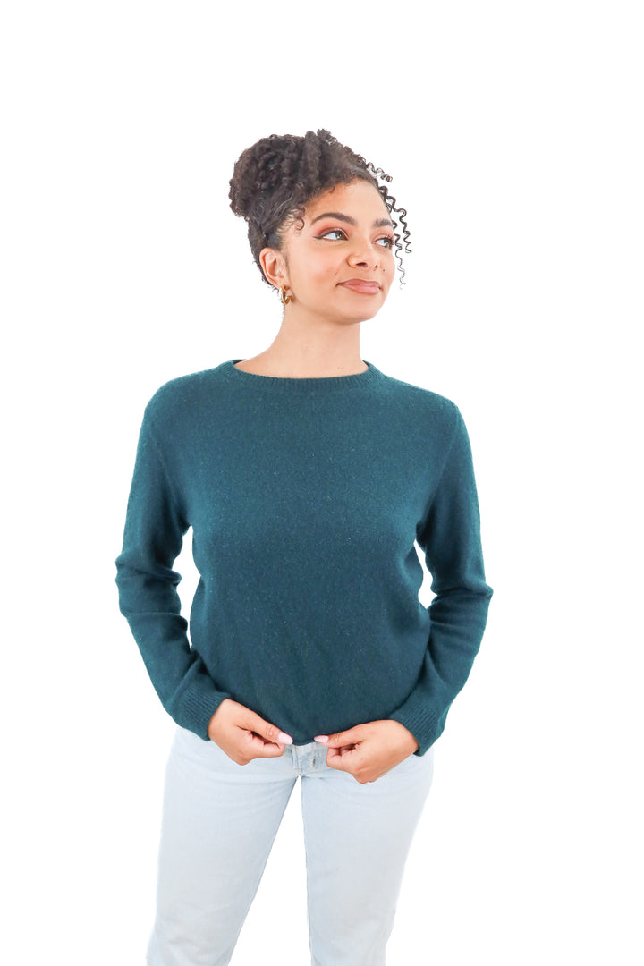 Reformation green cashmere blend sweater (S)