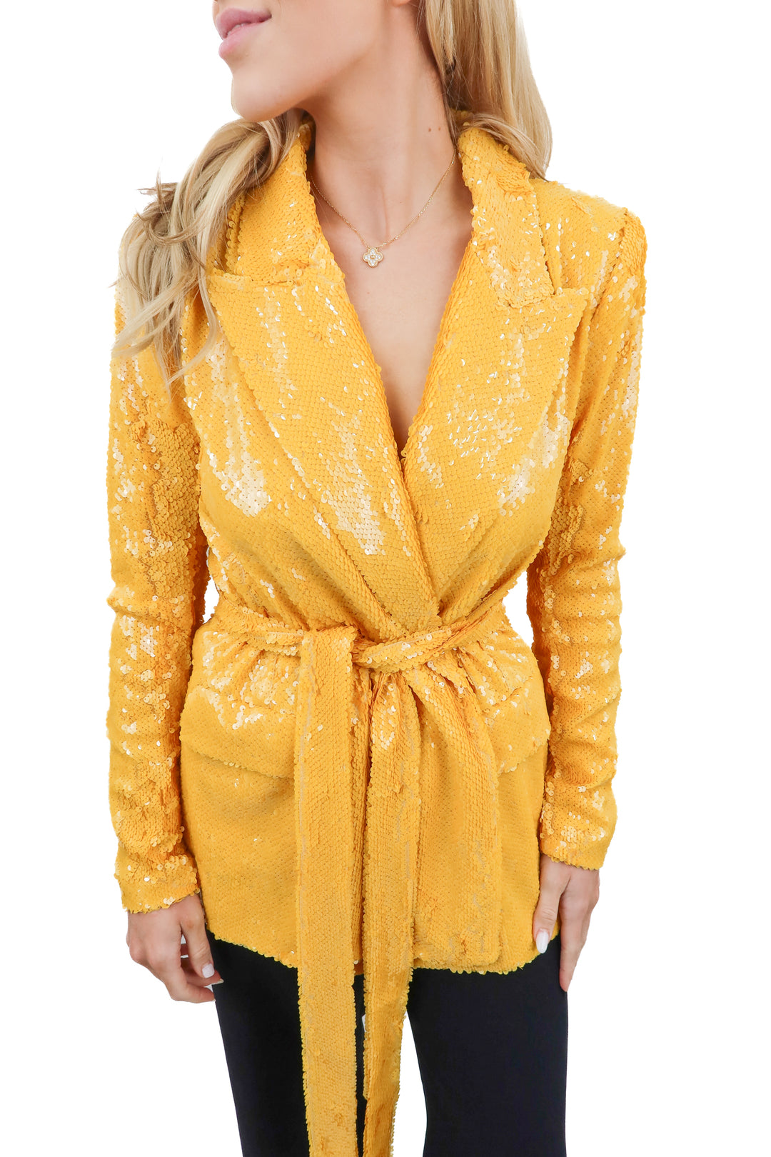 l'agence yellow sequin blazer (s; retail $575)