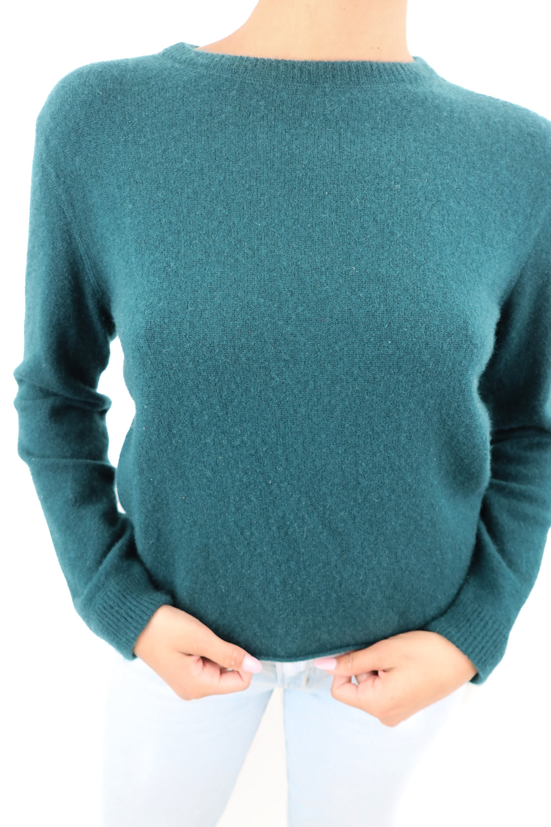 Reformation green cashmere blend sweater (S)