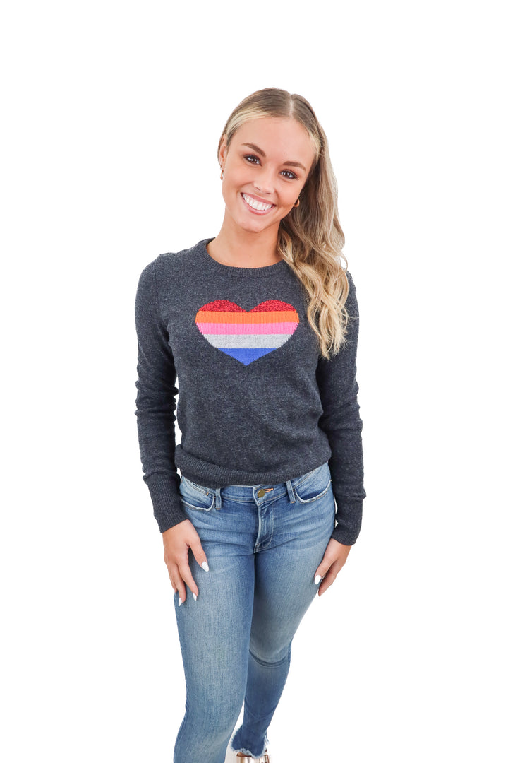 gap heart crewneck sweater (s; retail $35)