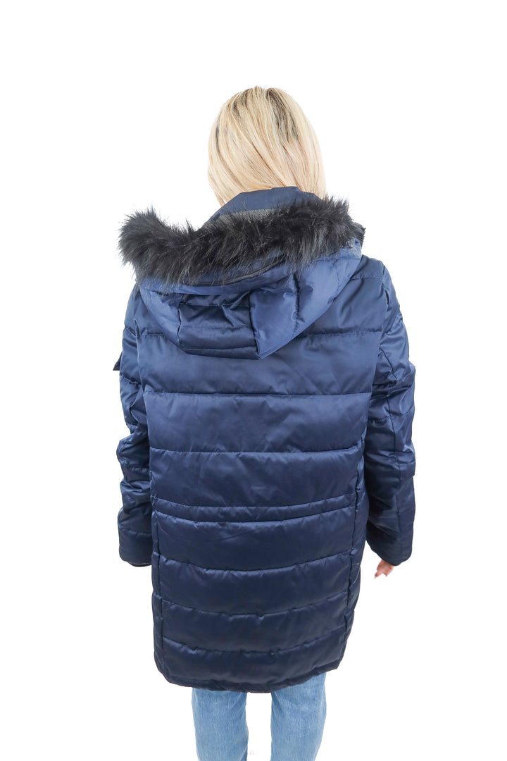 calvin klien navy puffer jacket (m; retail $179)