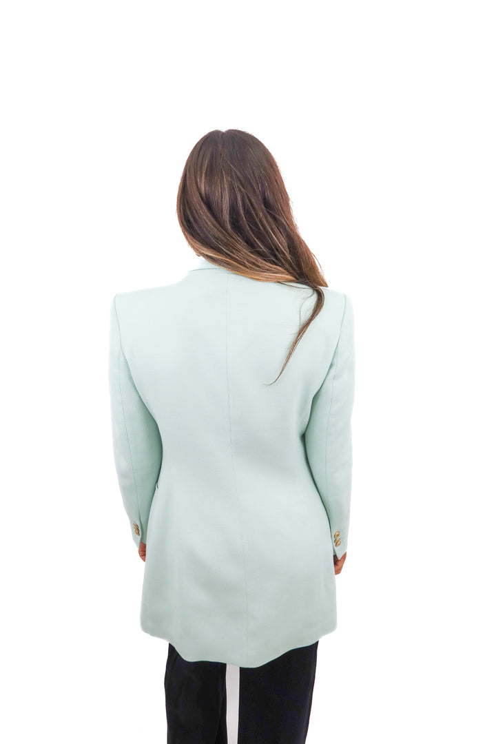 zara mint textured blazer (L; retail $89)