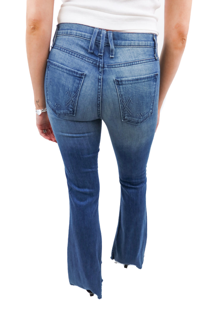 Mcguire medium wash flare jeans (27)
