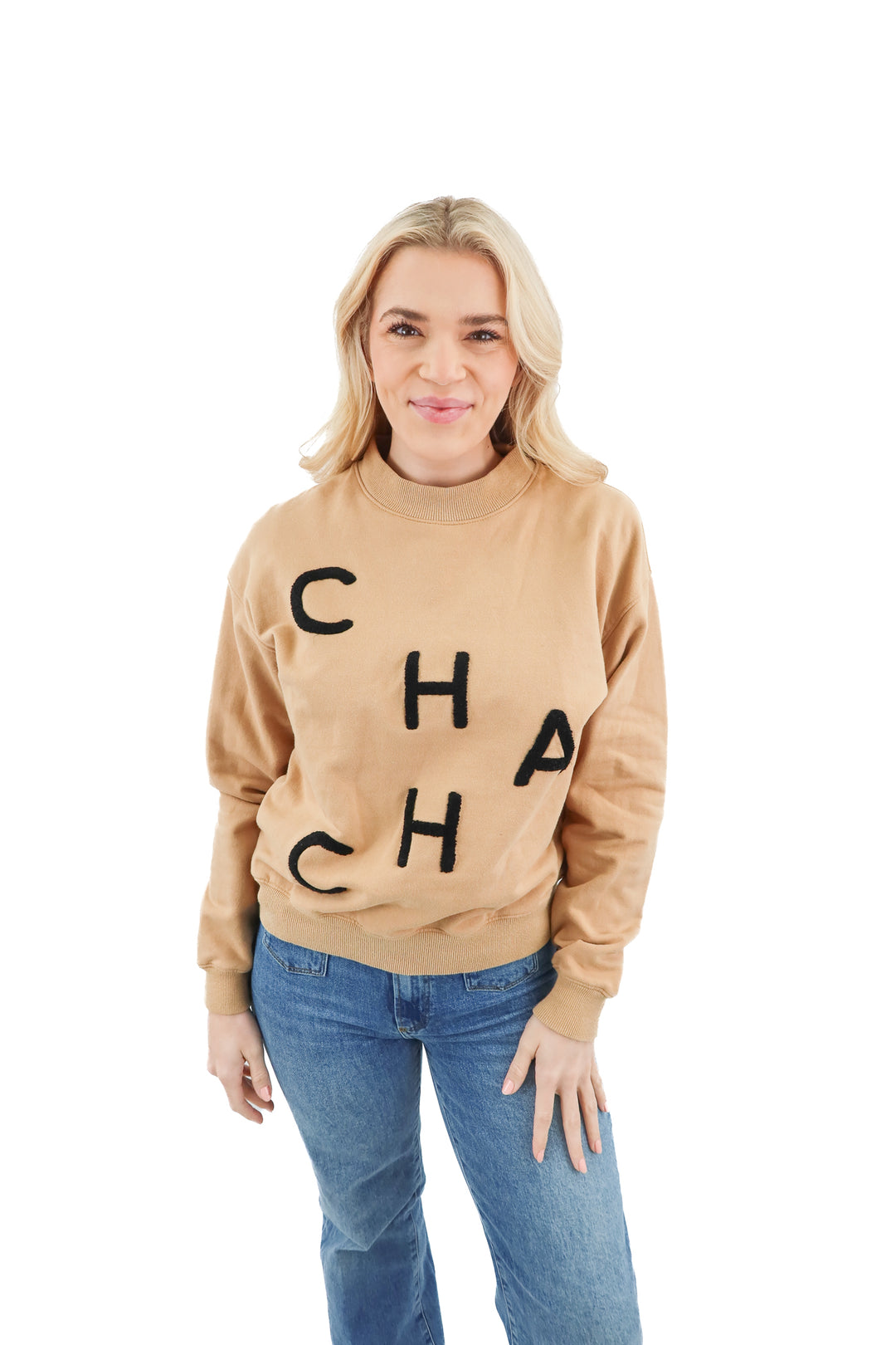 Ellandemm tan cha cha sweatshirt (S; retail $60)