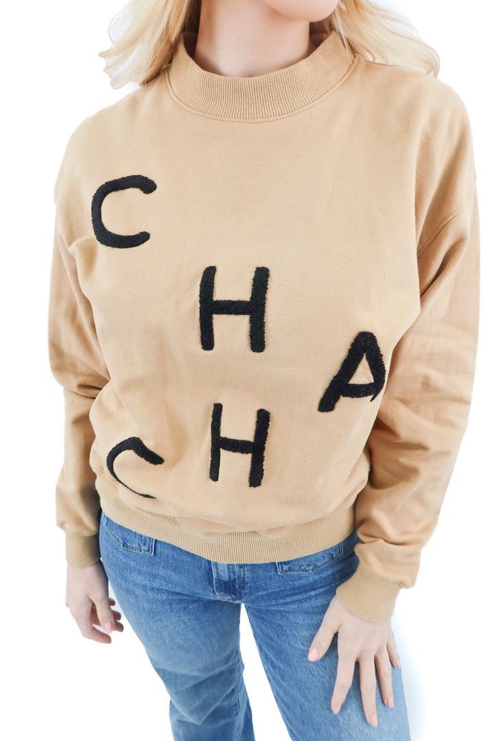 Ellandemm tan cha cha sweatshirt (S; retail $60)