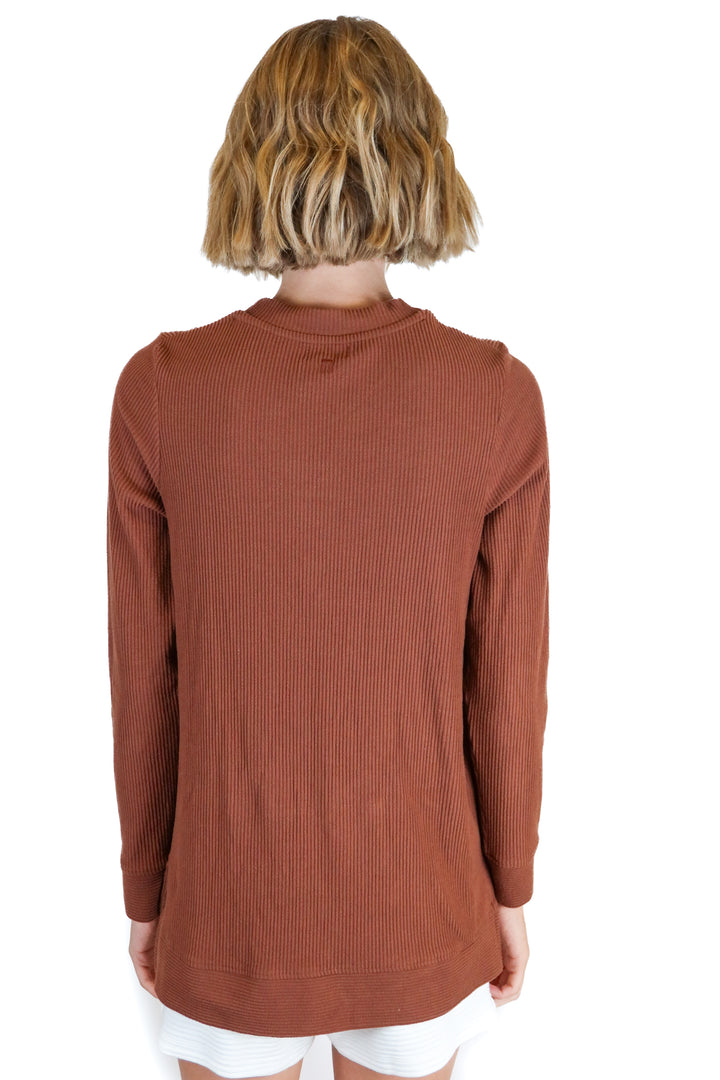Tommy John brown long sleeve top (S; retail $62)