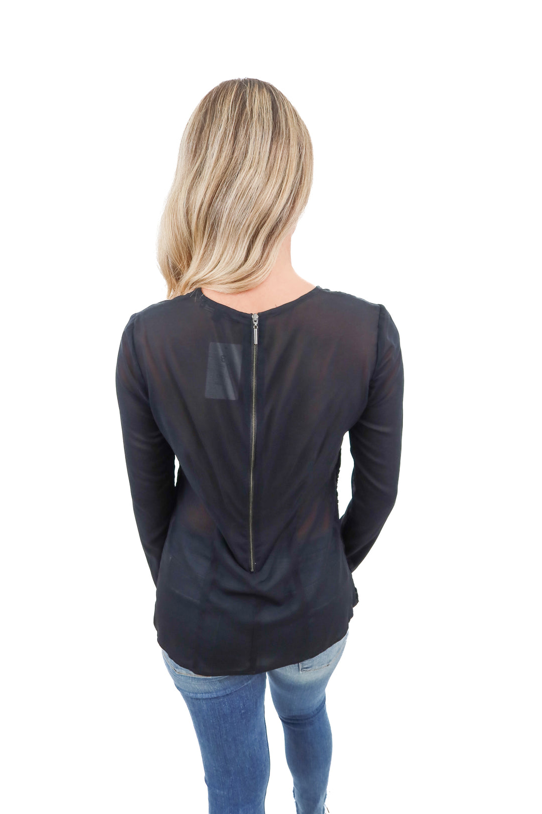nanette lepore black crushed velvet top NWT (4; retail $278)