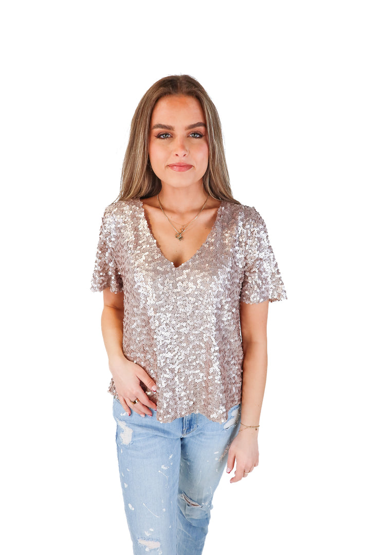 socalite purple sequin top (L)
