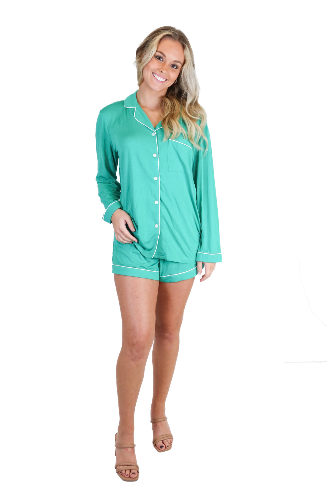 In My Sundays Emerald Green Pajama Set NWT (S; retail $86)