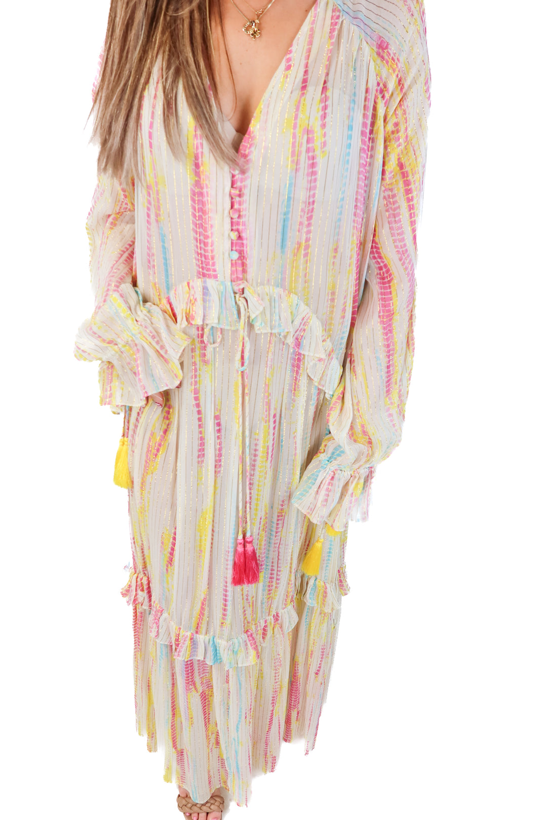 Hemant & nandita tie dye dress (m; retail $425)