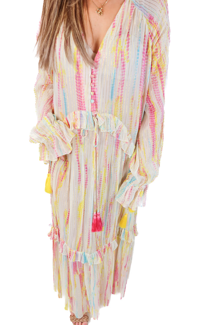 Hemant & nandita tie dye dress (m; retail $425)