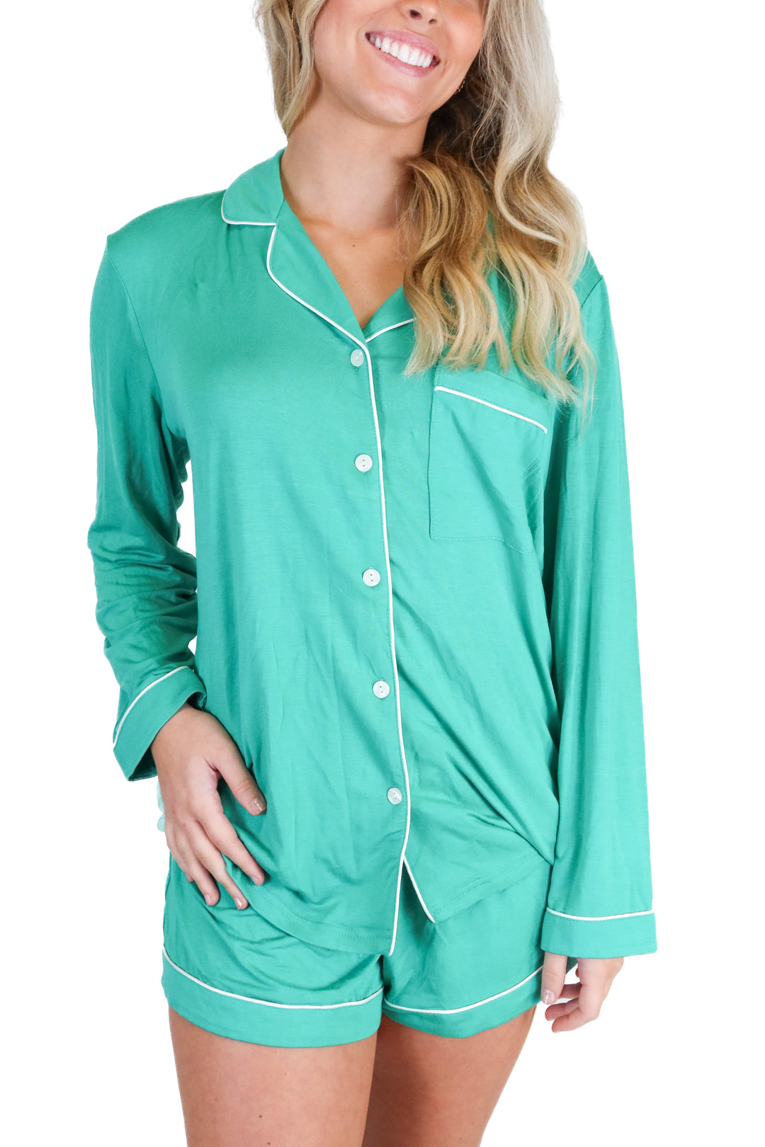 In My Sundays Emerald Green Pajama Set NWT (S; retail $86)