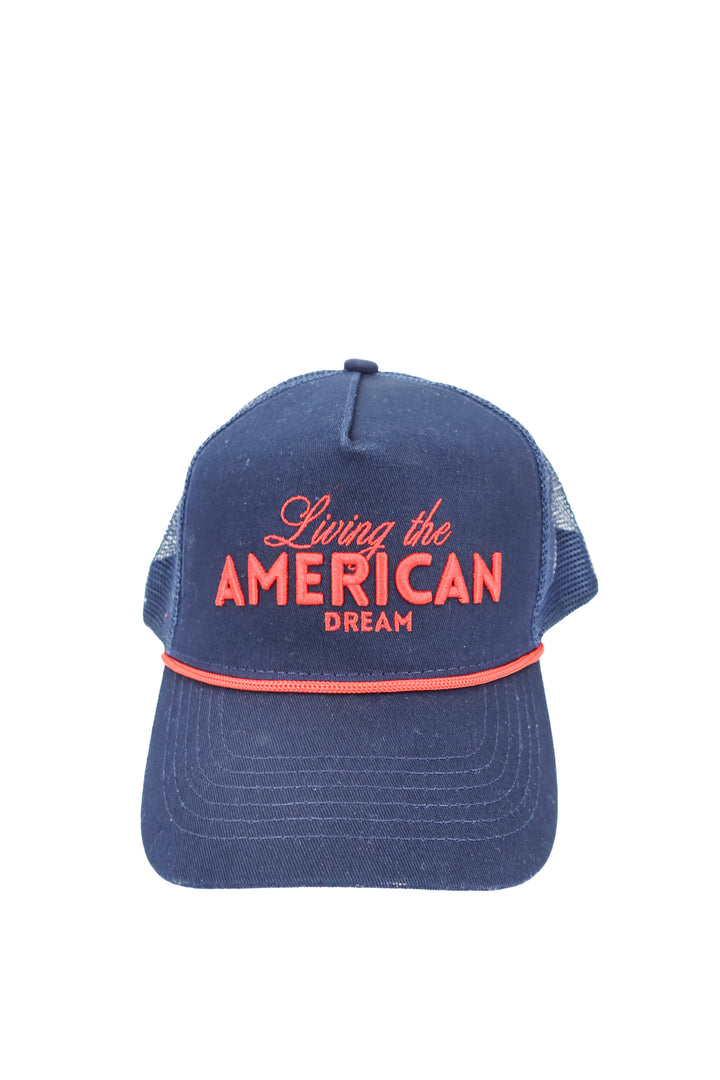 living the american dream trucket hat