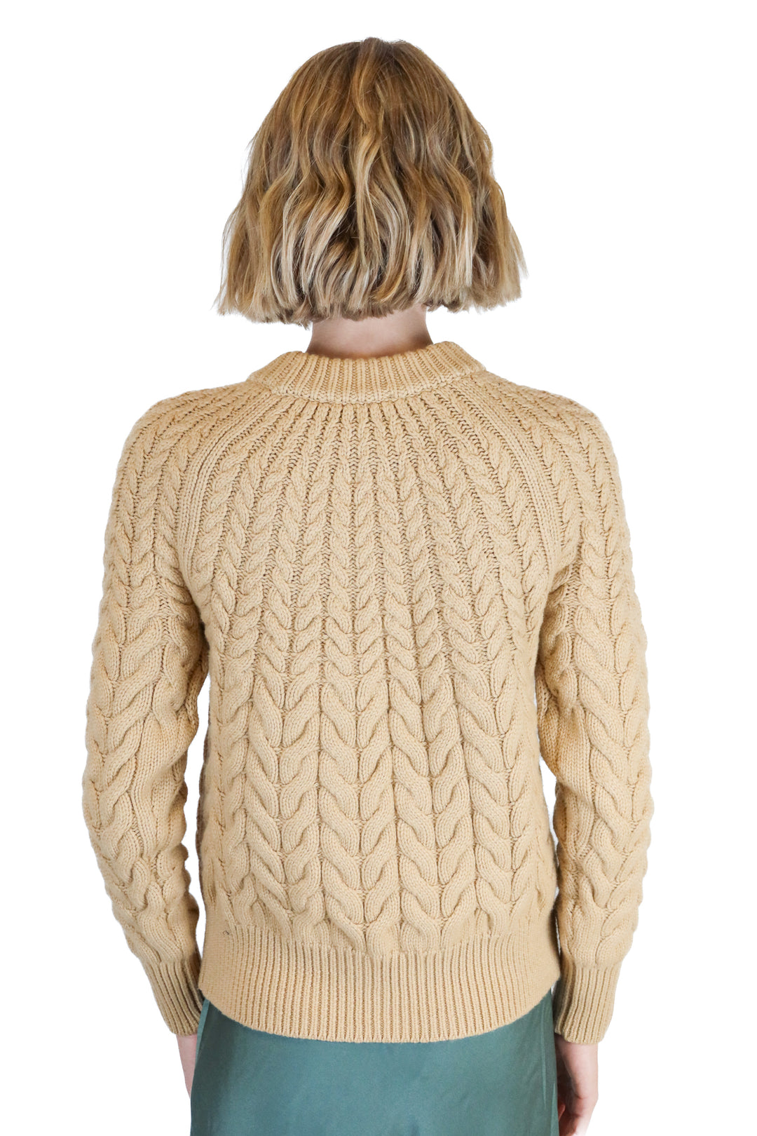 ann taylor tan chunky sweater (xs; retail $89.50)