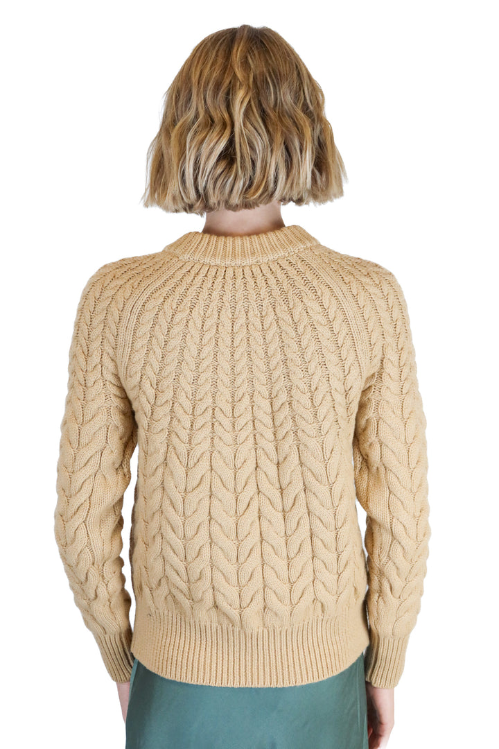 ann taylor tan chunky sweater (xs; retail $89.50)
