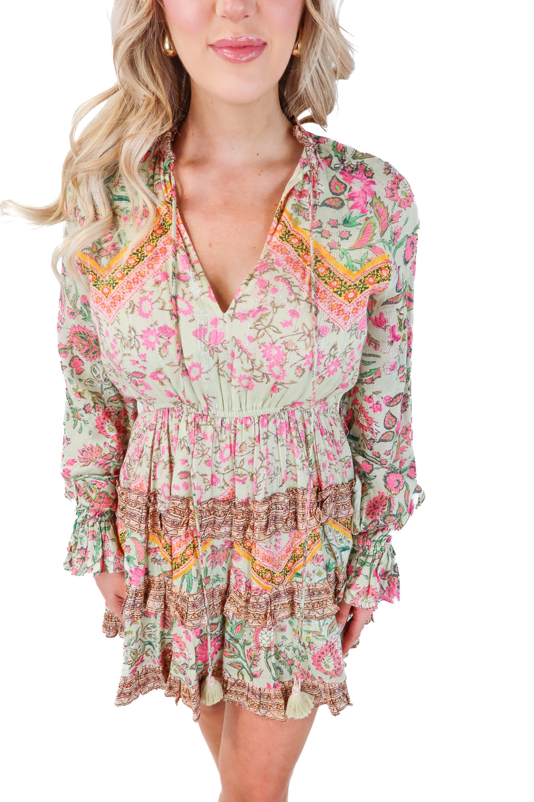 Hemant & Nandita Floral Mini Dress (S; retail $342)