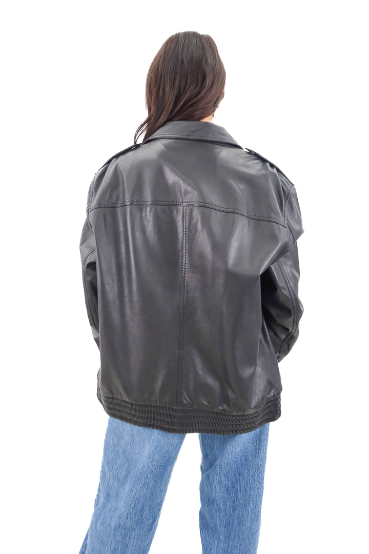 allsaints black leather jacket (xxl; retail $969)