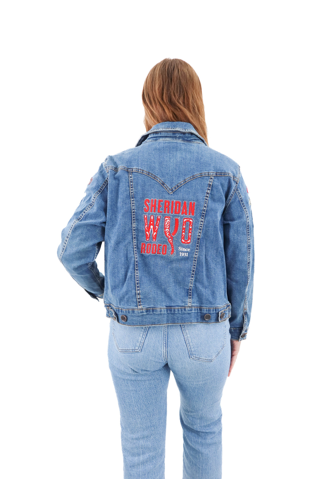 wrangler retro denim rodeo jacket nwt (l)