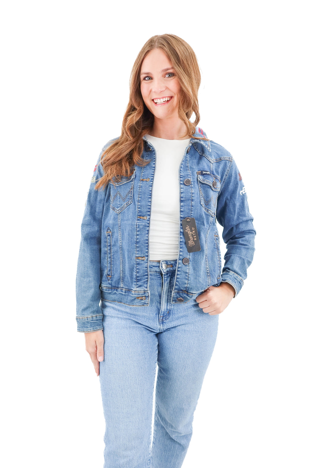 wrangler retro denim rodeo jacket nwt (l)