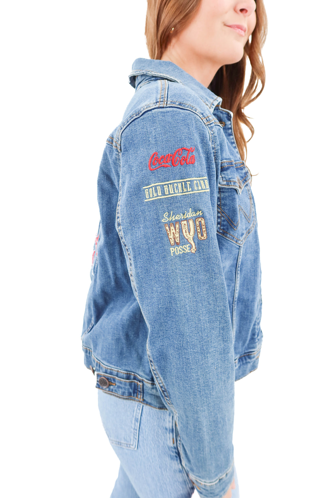 wrangler retro denim rodeo jacket nwt (l)