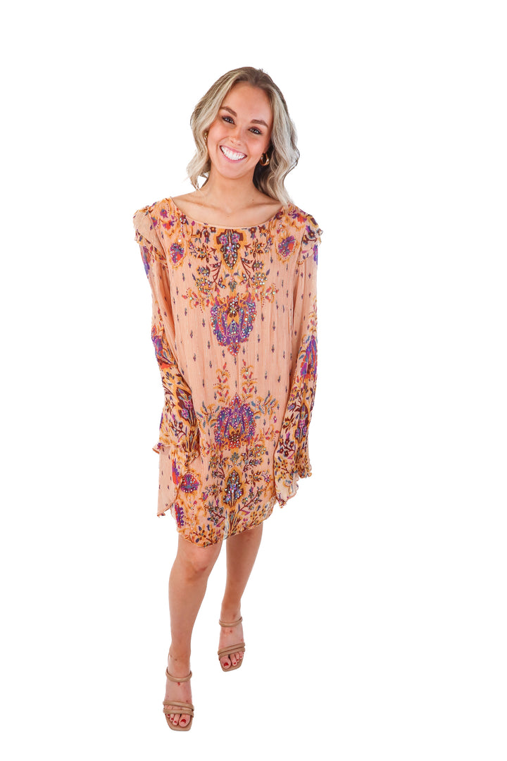 SOLD free people floral open back dress (m; retail $298)
