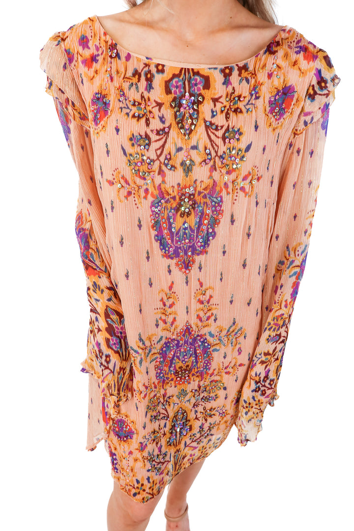 SOLD free people floral open back dress (m; retail $298)