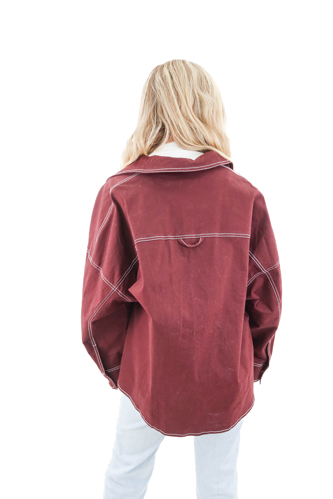 by.DYLN maroon zip jacket (s; retail $150)