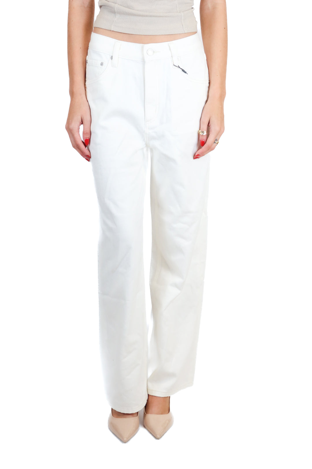 Hey Joanie White High Rise Wide Leg Jeans NWT (25; retail $148)