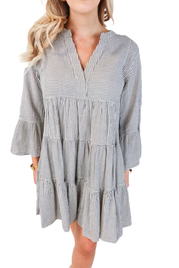 Devotion Twins striped cotton dress (S; retail $279)