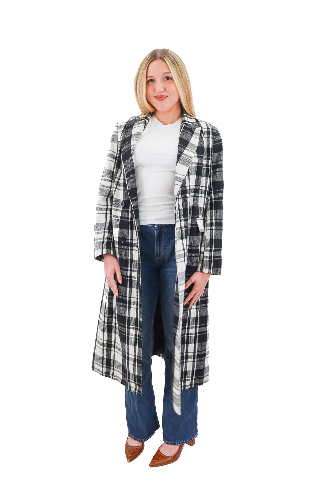 halogen plaid long coat (xxl; retail $218)