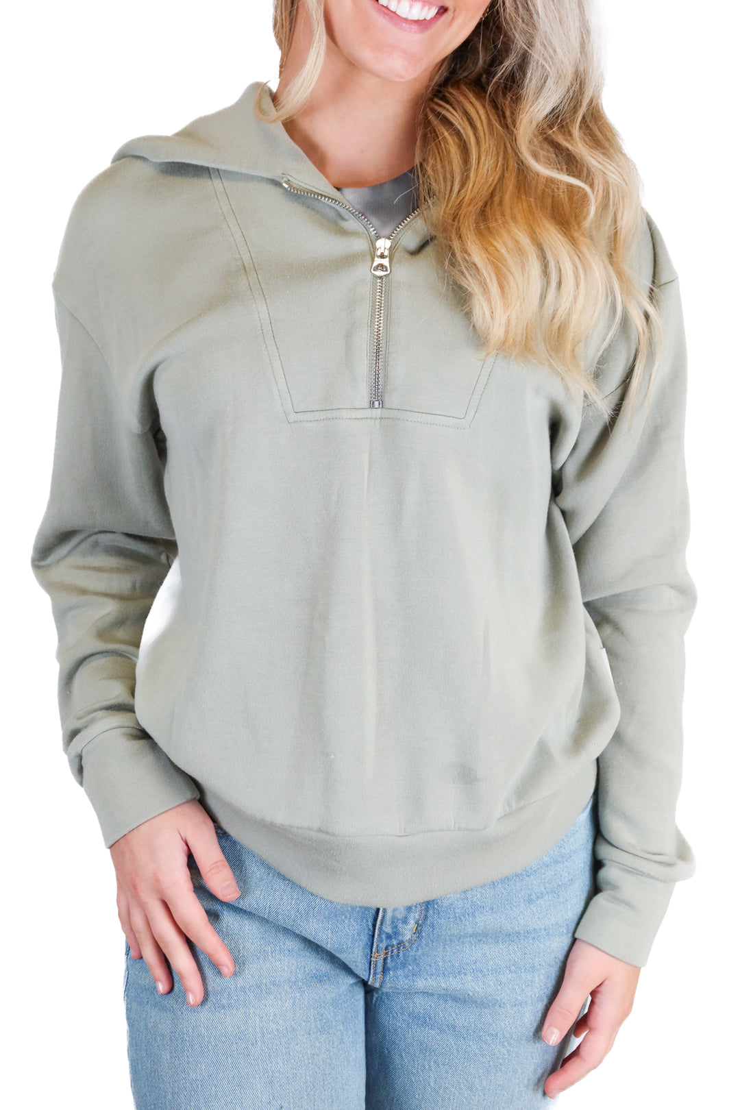 Varley Sage Quarter-zip pullover (S; retail $138)