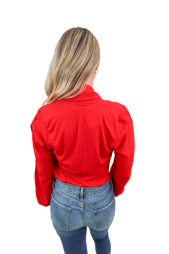 cq by cq red wrap bodysuit (L)