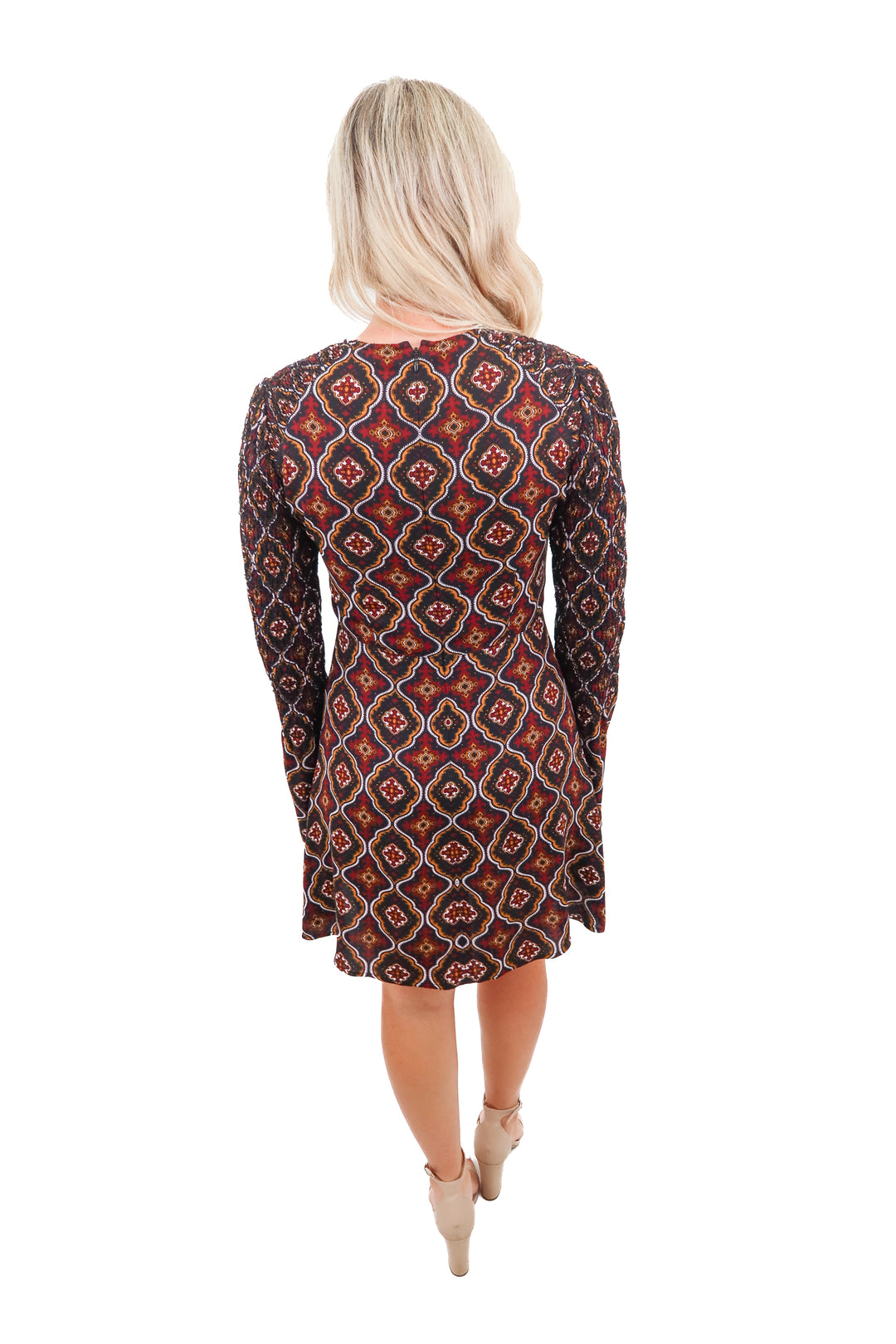alc maroon/black printed dress (6; retail $425)