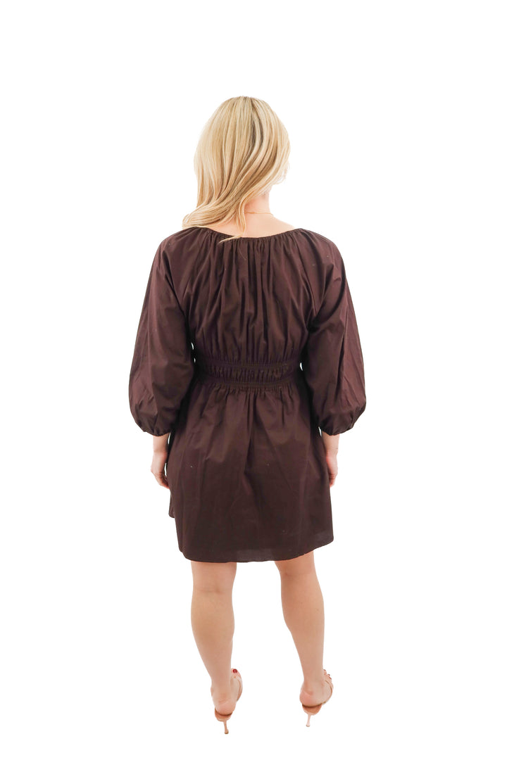 WAYF brown long sleeve dress NWT (XS; retail $138)