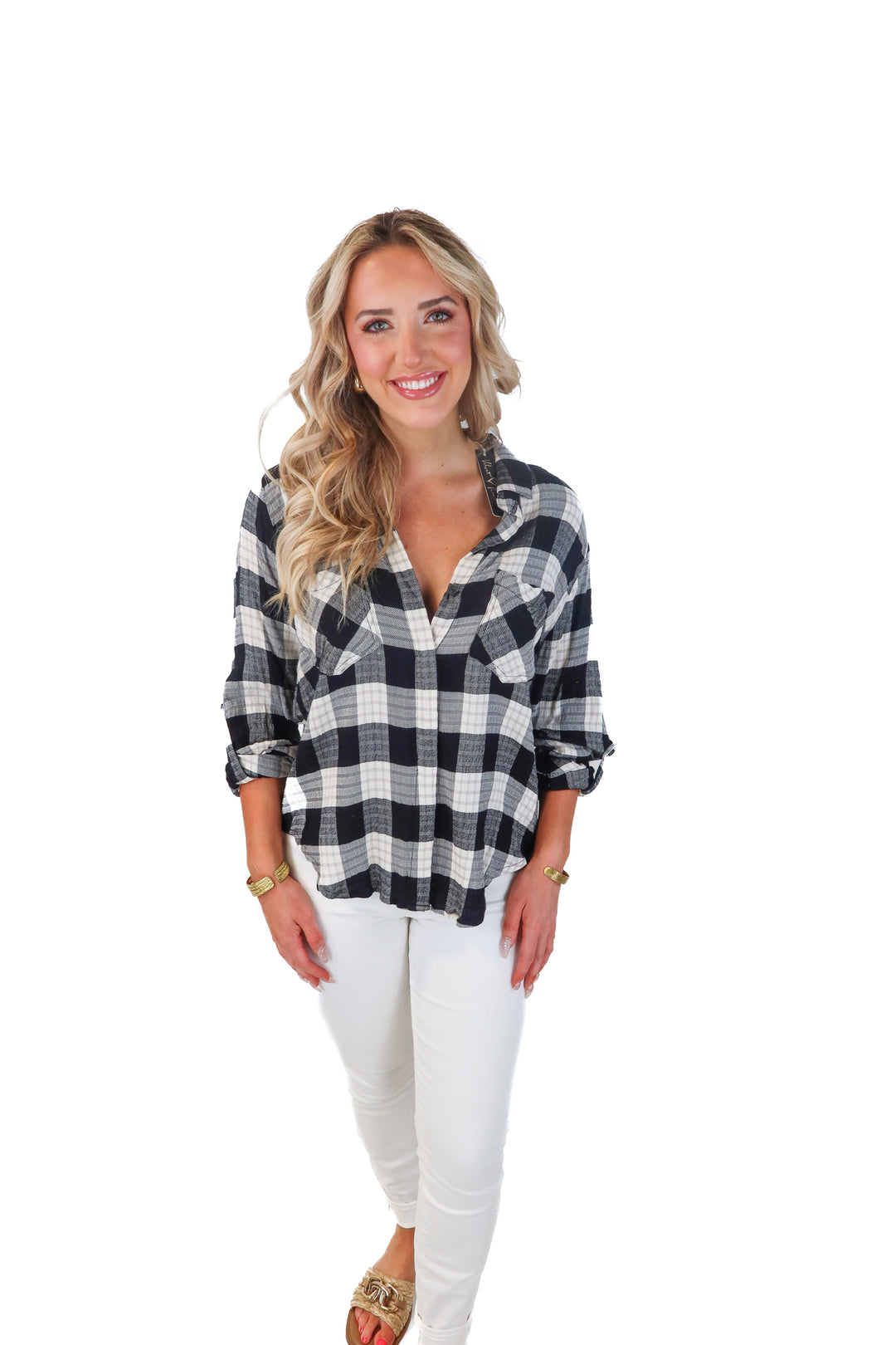 Velvet Heart Plaid Shirt NWT (M; retail $78)
