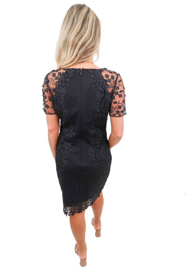 elie tahari black lace midi dress (4)