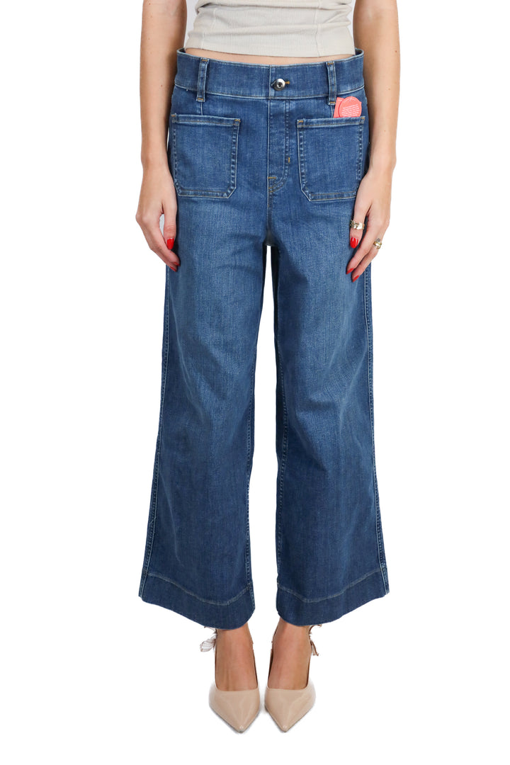 Spanx Med Wash Wide Leg Jeans NWT (S; retail $148)