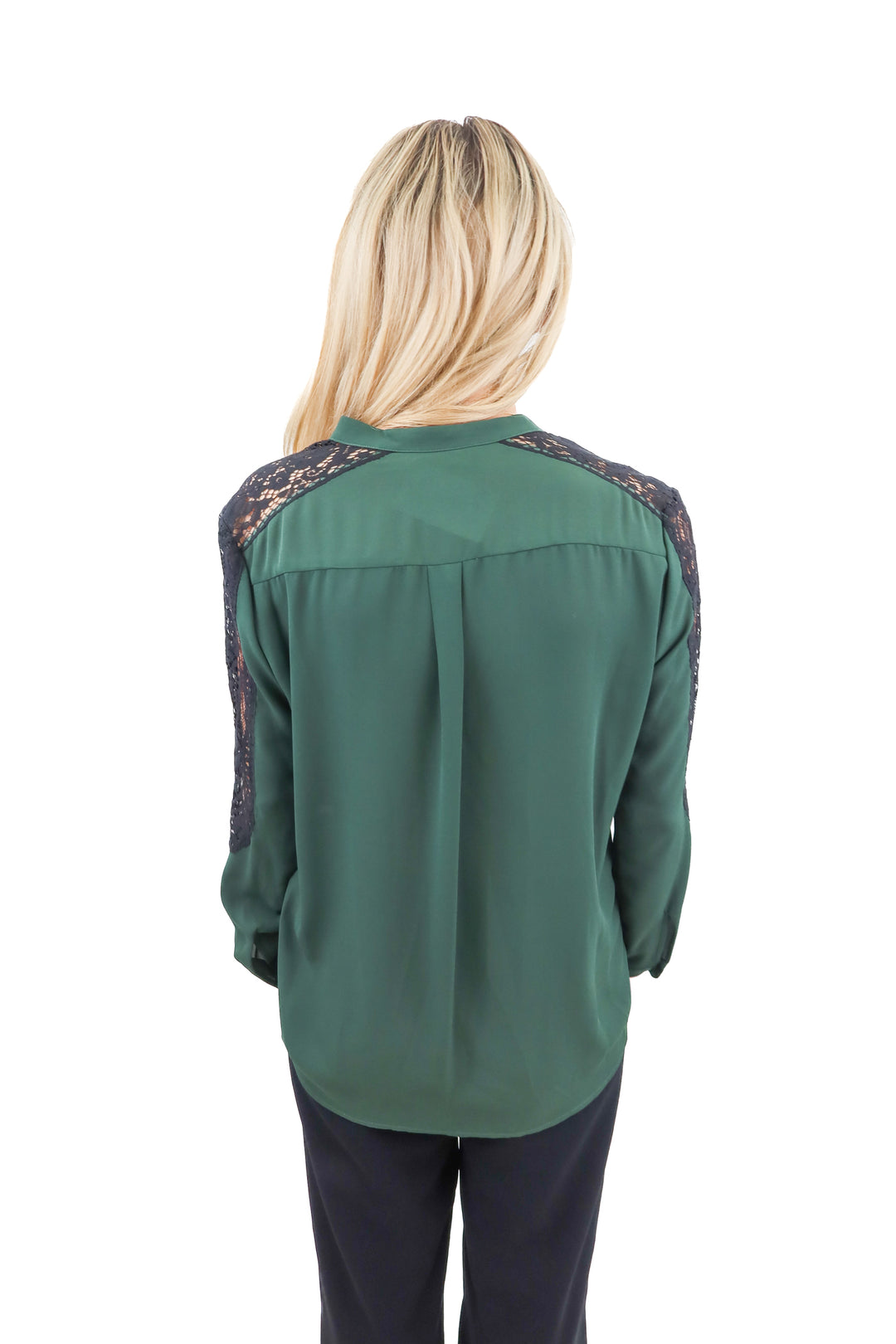 the kooples green/black lace blouse (s)