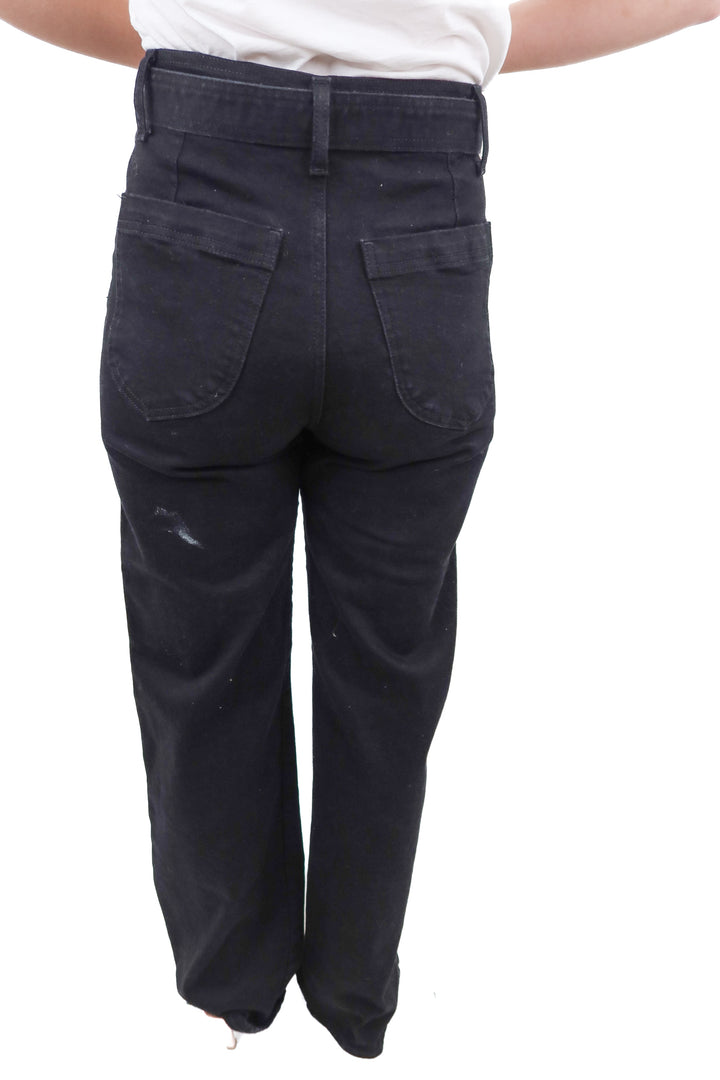 reformation black belted jeans (27; retail $148)