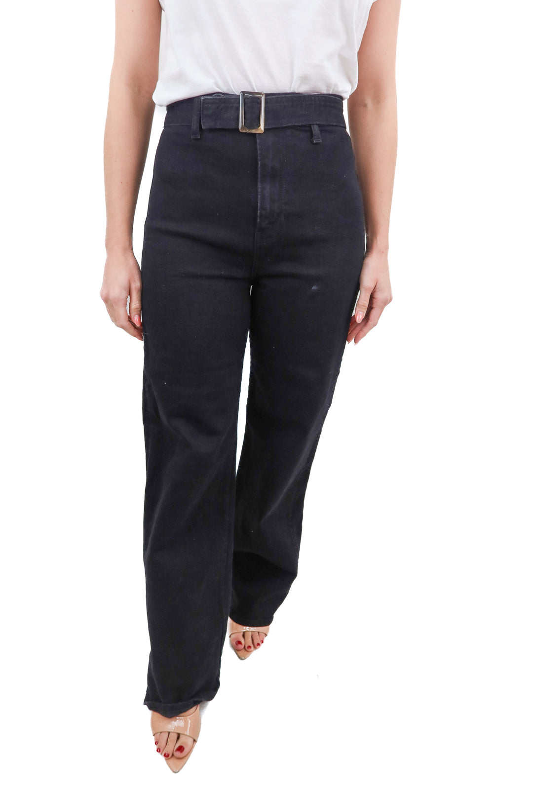 reformation black belted jeans (27; retail $148)