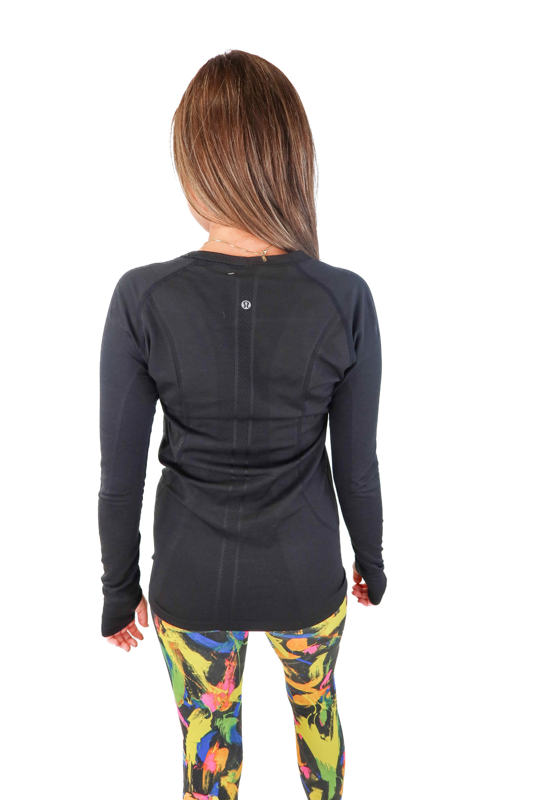 lululemon black long long sleeve top (6*)