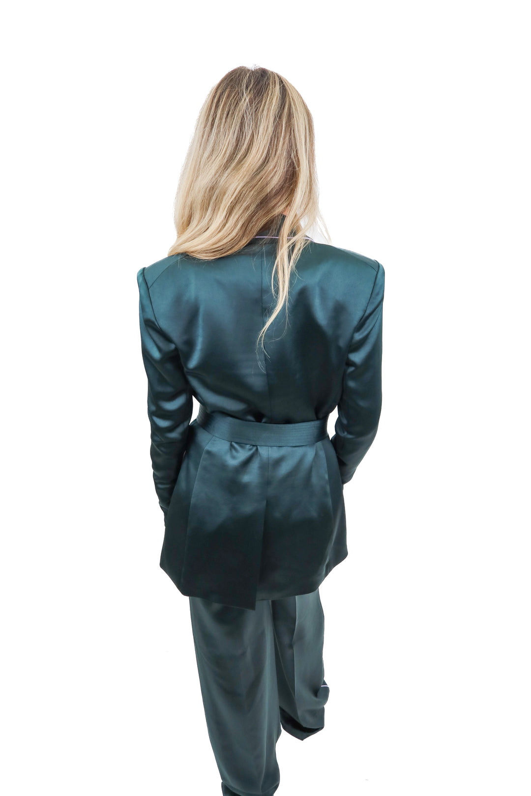 veronica beard green/purple silk blazer set (6; retail $895)