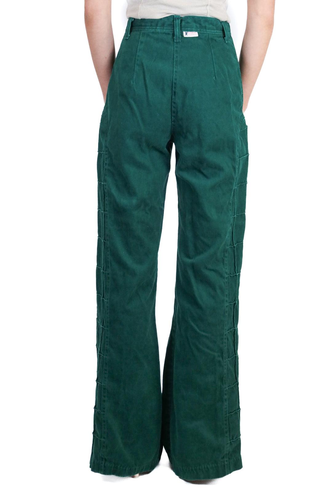 Undercover Green Wide Flare Pants (7L/ fits a 2; retail $860)